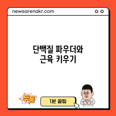 단백질 파우더와 근육 키우기