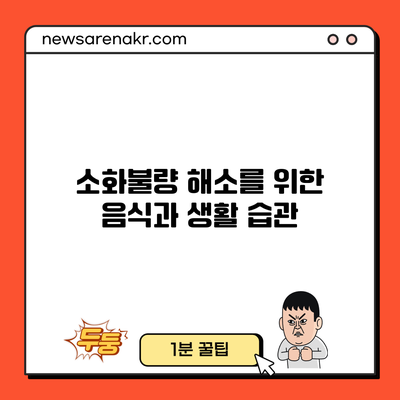 소화불량 해소를 위한 음식과 생활 습관