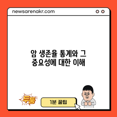 암 생존율 통계와 그 중요성에 대한 이해