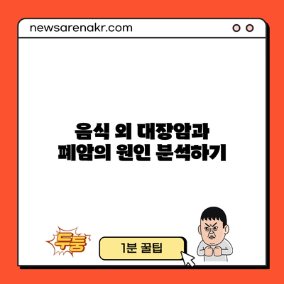 음식 외 대장암과 폐암의 원인 분석하기