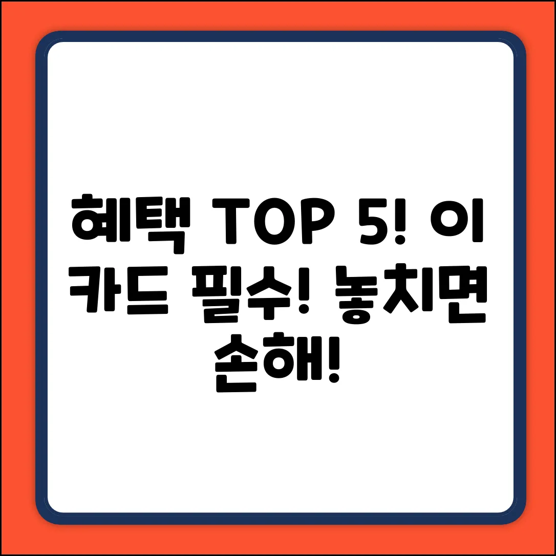 이 카드의 주요 혜택? 놀라운 5가지!