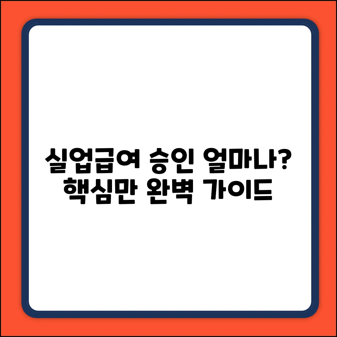 실업급여 승인, 얼마나 걸릴까? 완벽 가이드