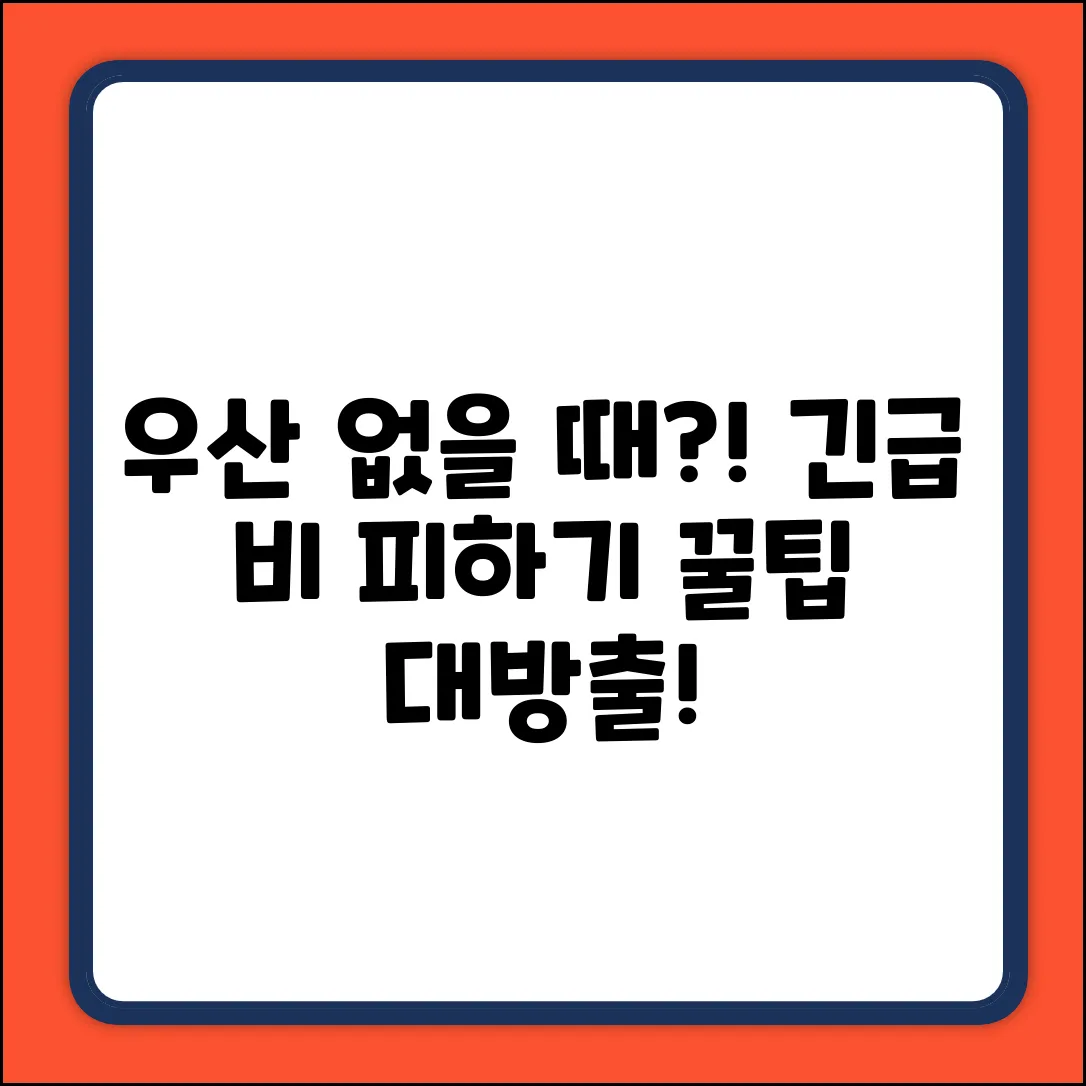 우산 없을 때! 기발한 비 피하는 법