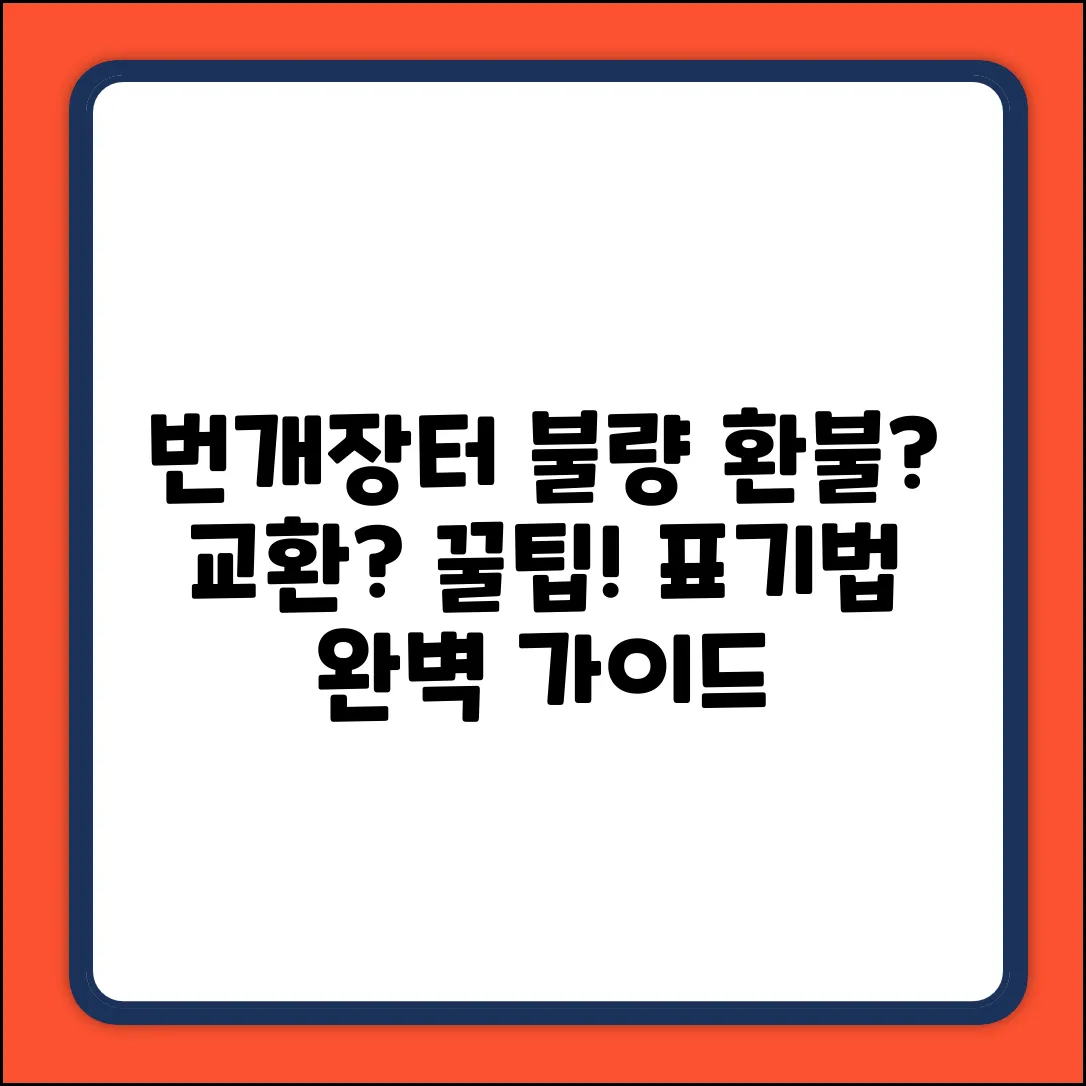 번개장터 불량 상품, 표기법 완벽 가이드