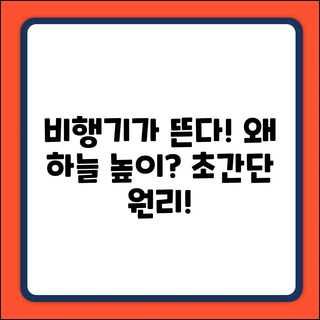 비행기가 높이 뜨는 이유? 쉽게 알아보자!