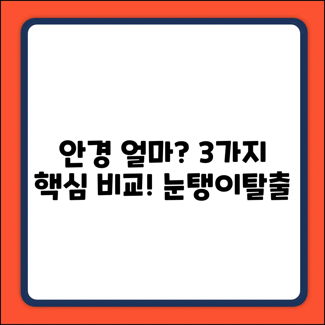 안경 맞추는 비용? 3가지 핵심 견적 비교!