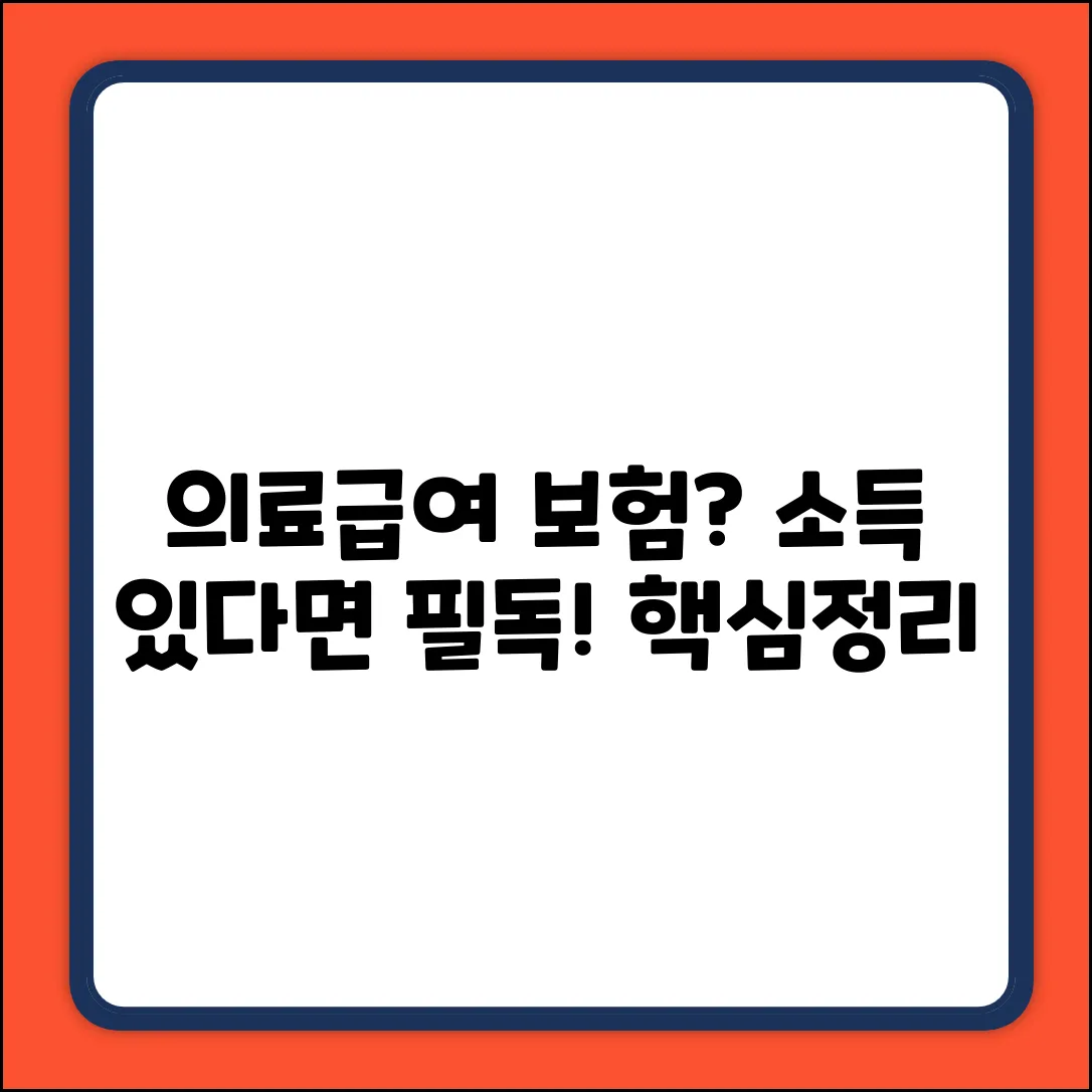 의료급여수급권자 개인보험? 소득문의 필독!
