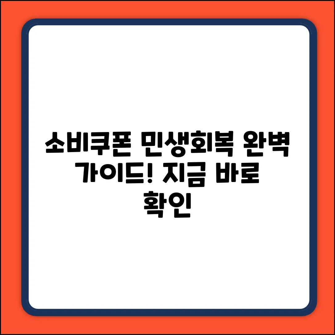 민생회복 소비쿠폰 사용법 완벽 가이드