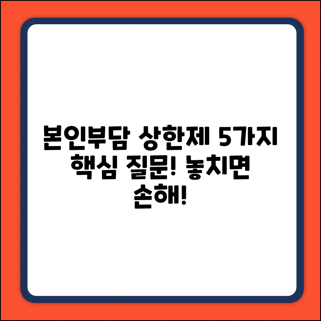 본인부담상한제(건강보험공단) 5가지 핵심 질문