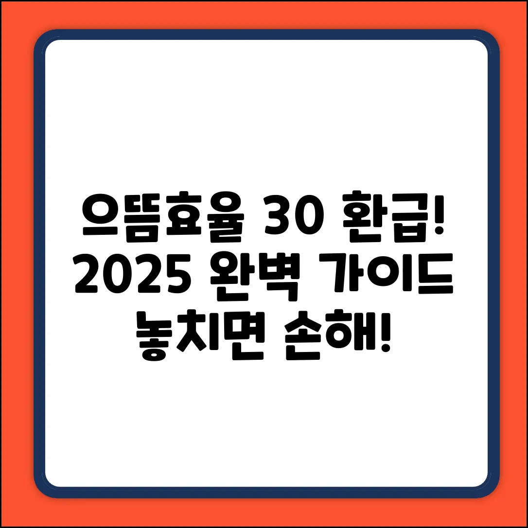 2025 으뜸효율 가전 30% 환급 완벽 가이드