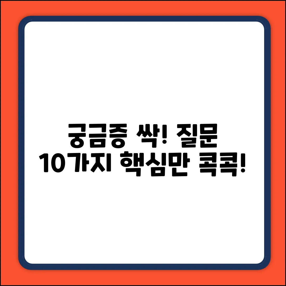 키워드 없음) 궁금증 해결! 질문 10가지