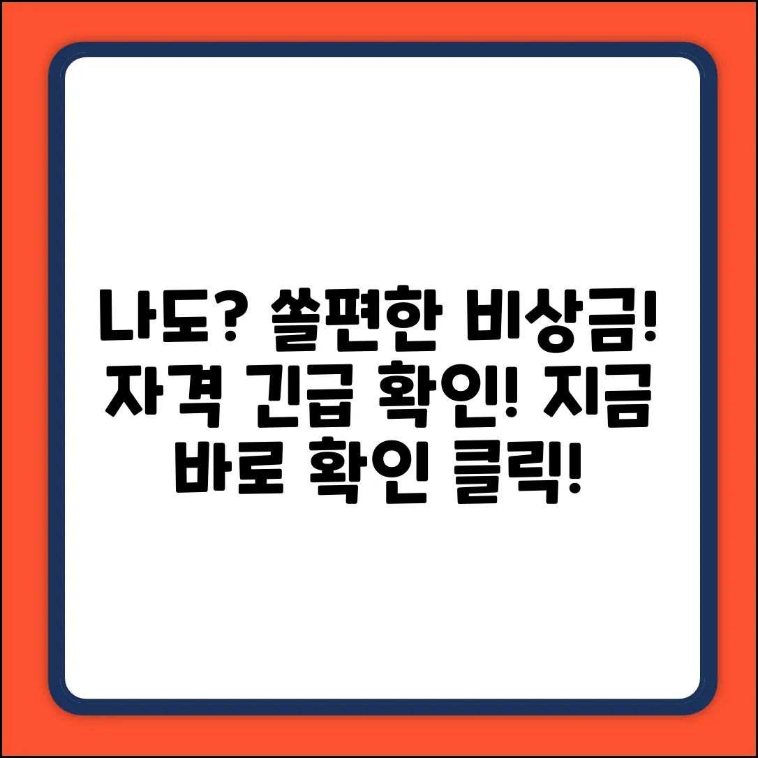 🚨쏠편한비상금대출 자격, 혹시 나도?🚨