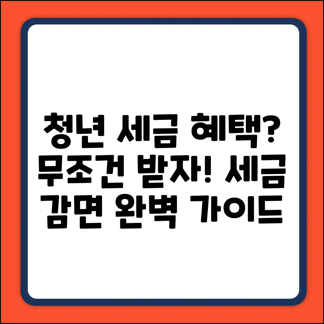 청년 세금 감면 혜택 완벽 가이드