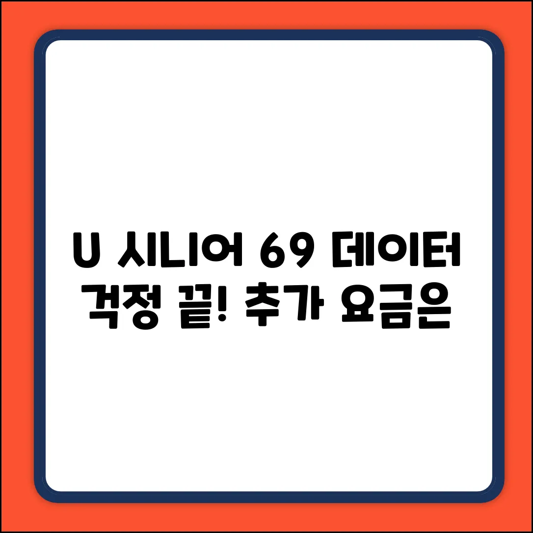 U+ 시니어 69, 추가 요금 걱정 없이 데이터 쉽게!