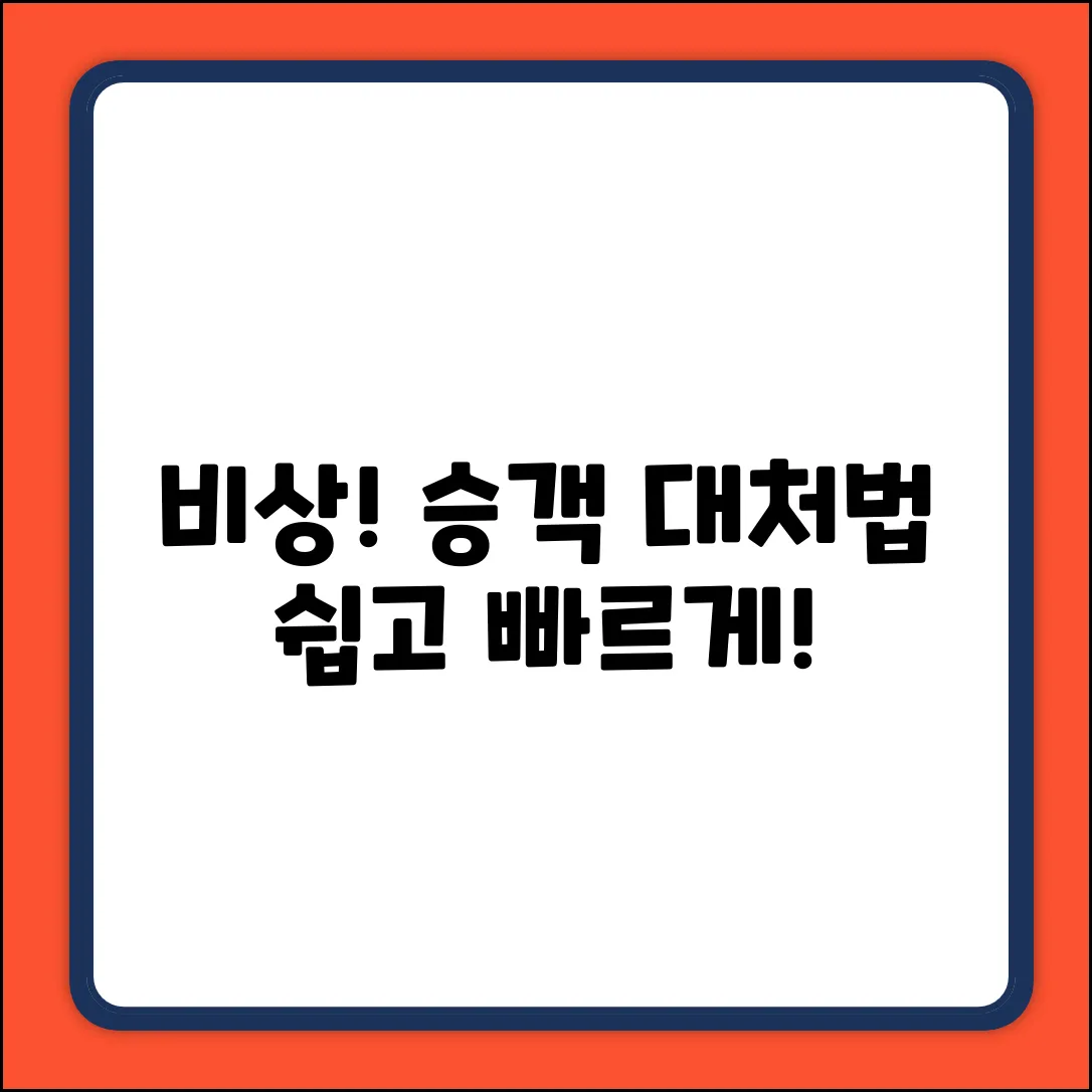 비상사태 발생! 승객 대처법 쉽게 익히기