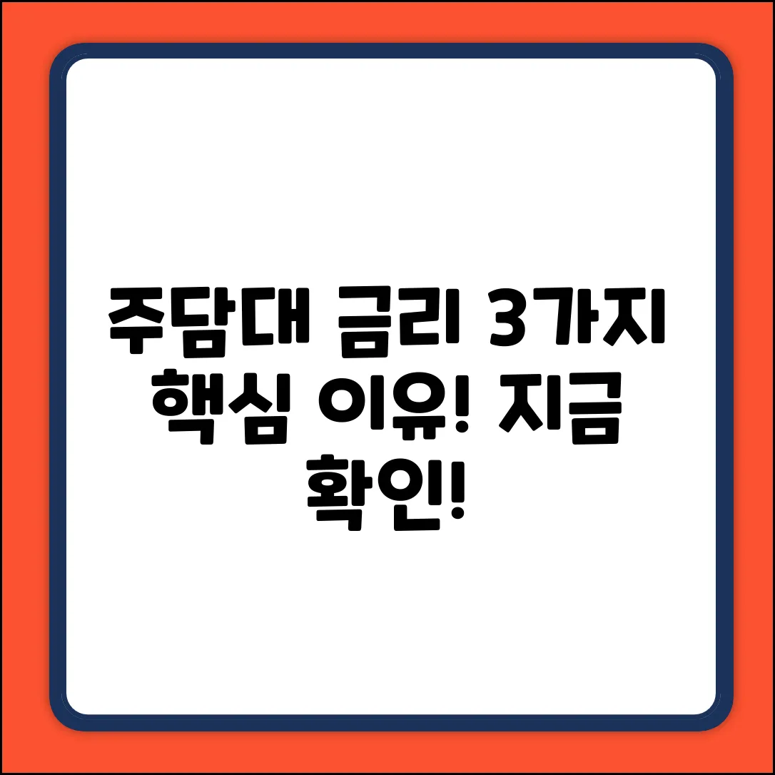 주택담보대출 금리 인상, 3가지 핵심 이유