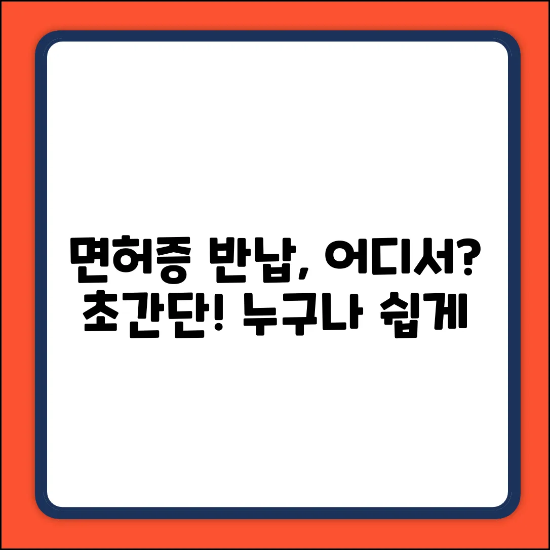 운전면허증 반납, 어디서? 누구나 쉽게!