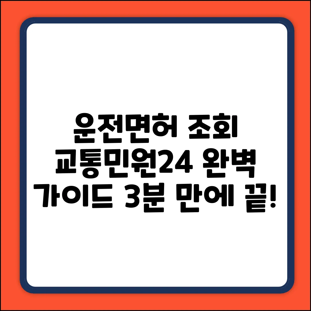 교통민원24 운전면허 조회 완벽 가이드
