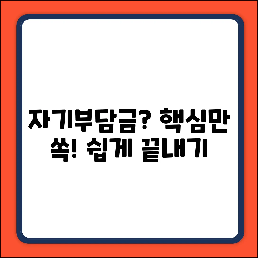 자기부담금? 누구나 쉽게! 핵심만 쏙쏙
