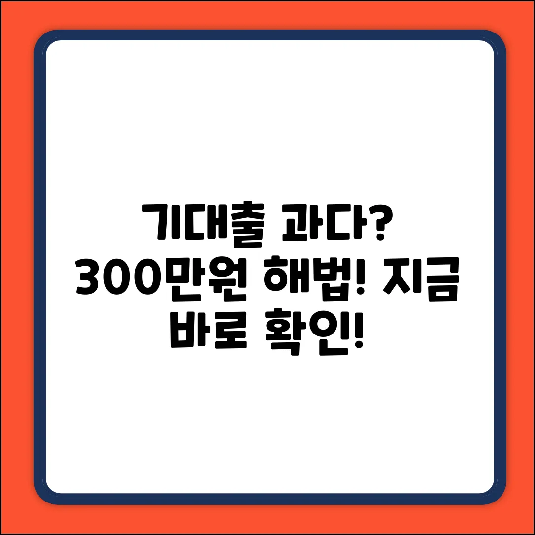 기대출과다자 300만원 대출, 해법 마스터하기