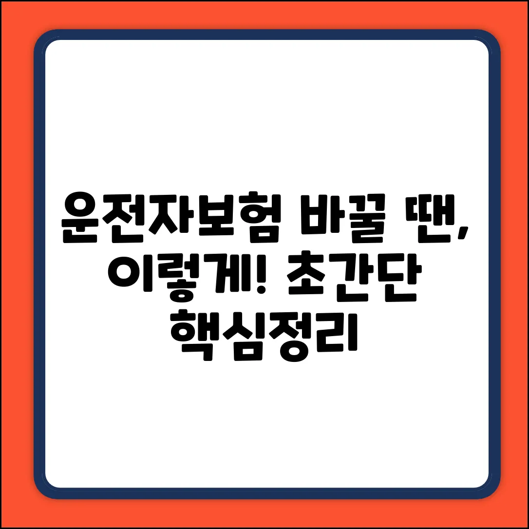 운전자보험 담보변경, 쉽게 따라하기!