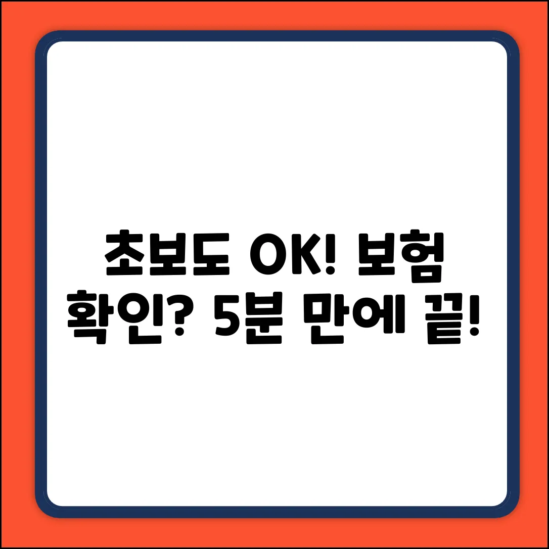 초보도 안심! 보험확인 쉽게 끝내는 법